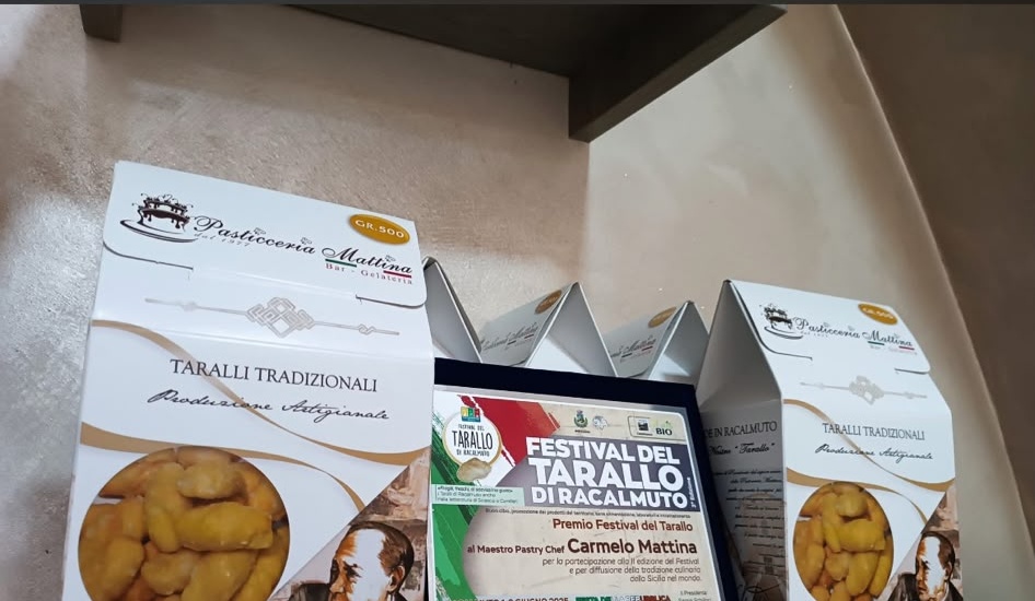 Taralli tradizionali di Racalmuto e riconoscimento della Pasticceria Mattina